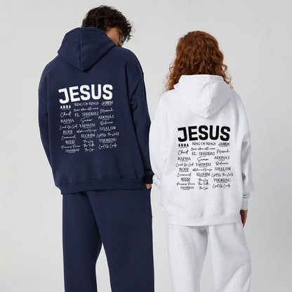 Names Of Jesus Christian Premium Fleece Hoodie Set