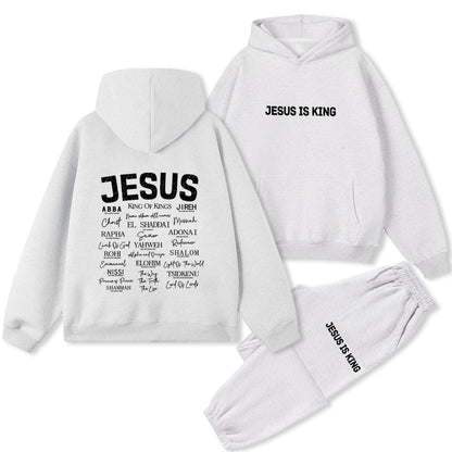 Names Of Jesus Christian Premium Fleece Hoodie Set