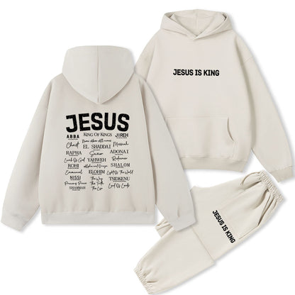 Names Of Jesus Christian Premium Fleece Hoodie Set
