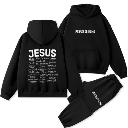 Names Of Jesus Christian Premium Fleece Hoodie Set