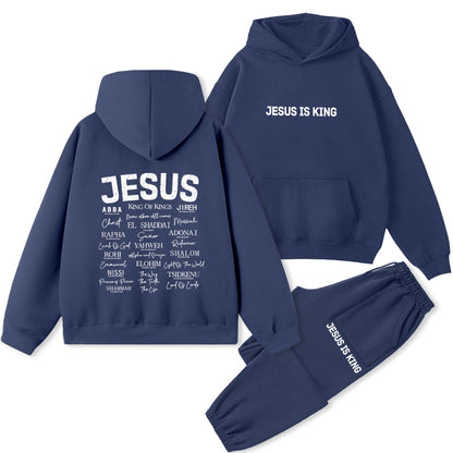 Names Of Jesus Christian Premium Fleece Hoodie Set