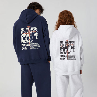 No Weapon Christian Premium Fleece Hoodie Set