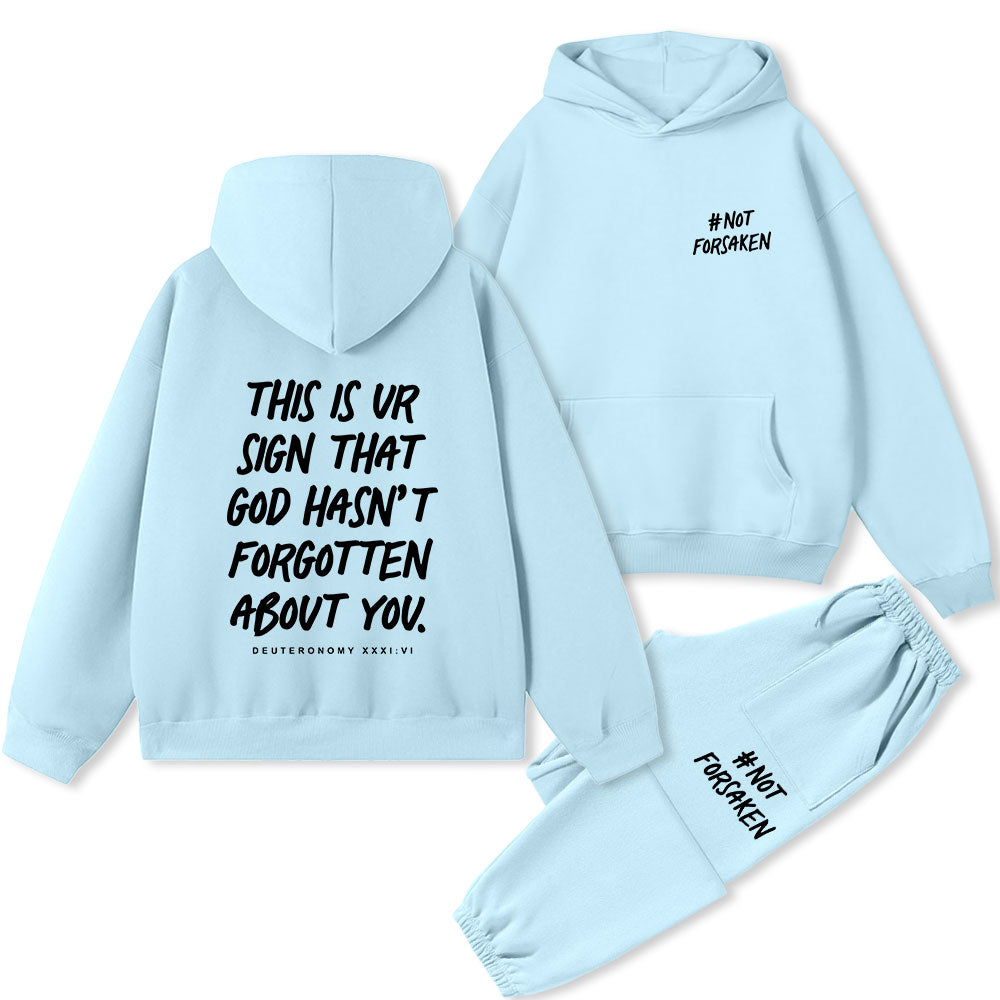 Not Forsaken Christian Premium Fleece Hoodie Set