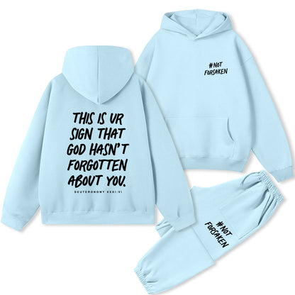 Not Forsaken Christian Premium Fleece Hoodie Set