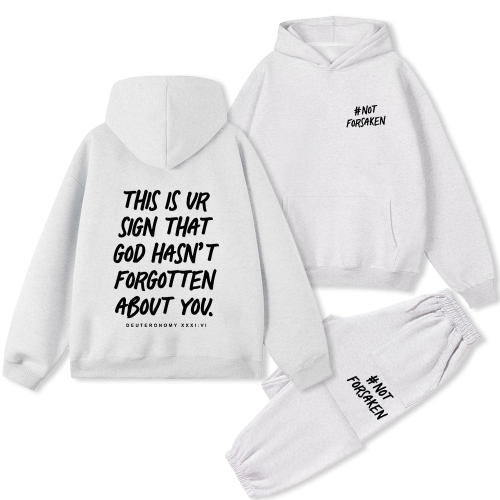 Not Forsaken Christian Premium Fleece Hoodie Set