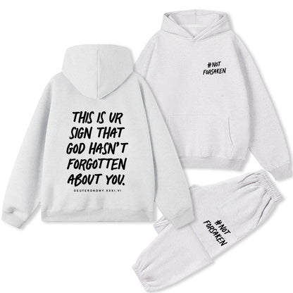 Not Forsaken Christian Premium Fleece Hoodie Set