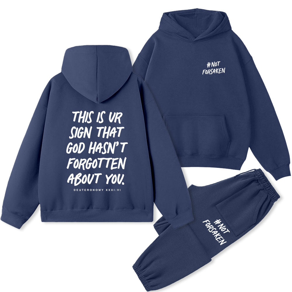 Not Forsaken Christian Premium Fleece Hoodie Set
