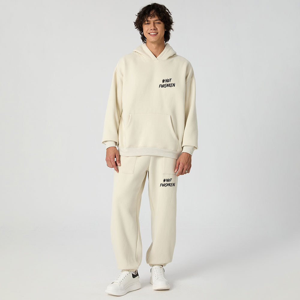 Not Forsaken Christian Premium Fleece Hoodie Set