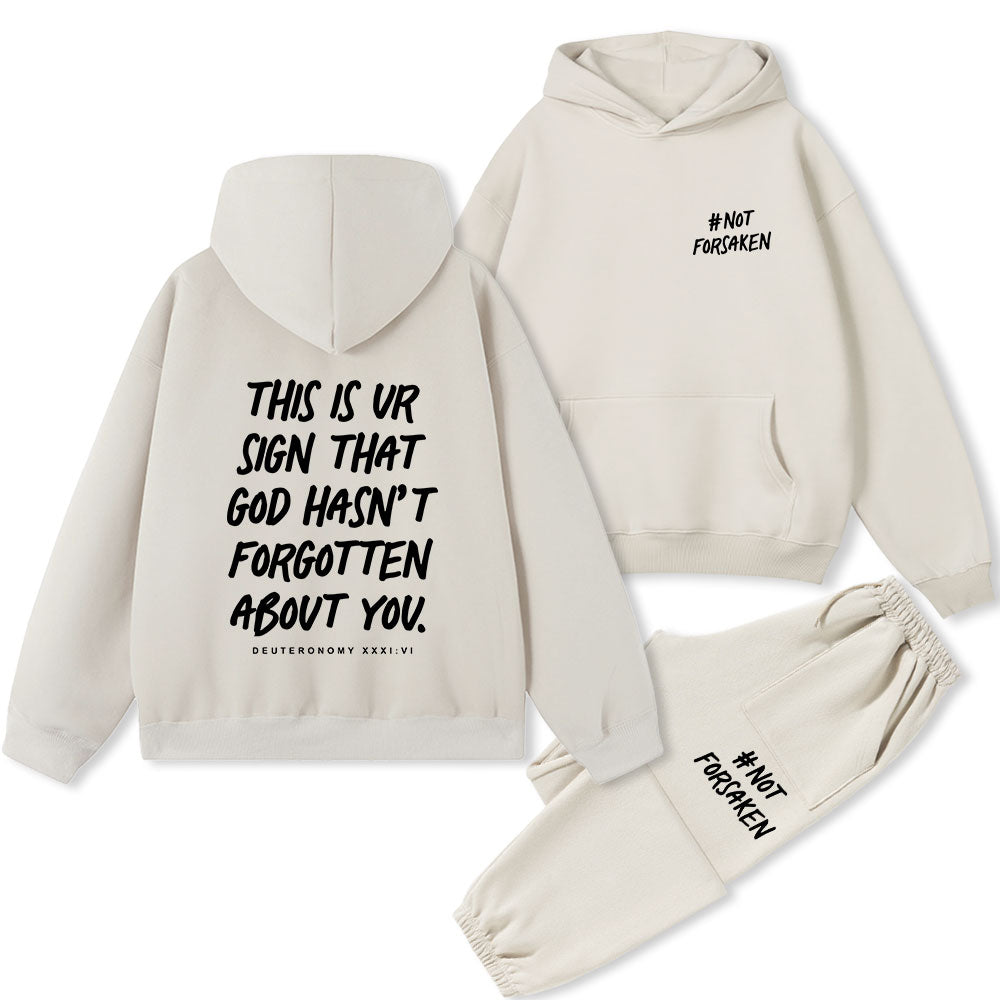 Not Forsaken Christian Premium Fleece Hoodie Set