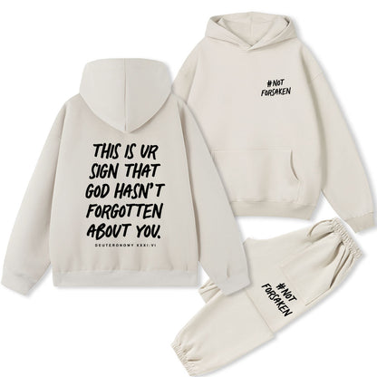 Not Forsaken Christian Premium Fleece Hoodie Set