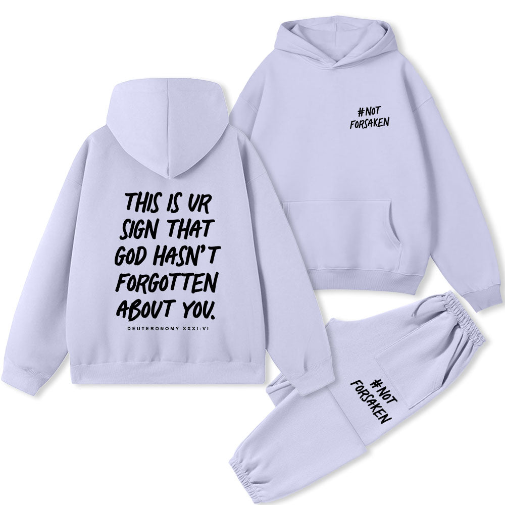 Not Forsaken Christian Premium Fleece Hoodie Set
