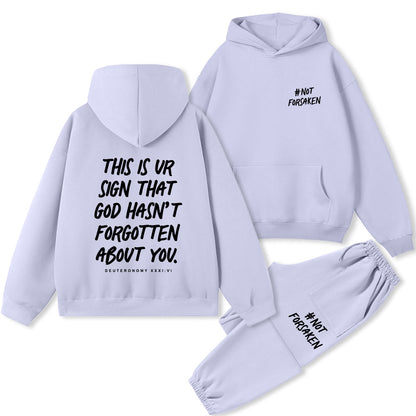 Not Forsaken Christian Premium Fleece Hoodie Set