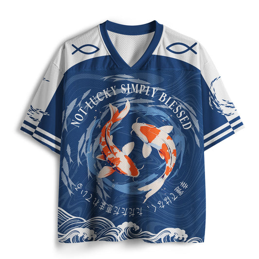 Not Lucky Simply Blessed Christian Mesh Jersey