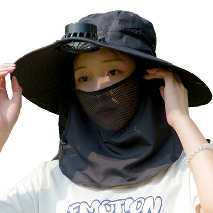 USB Rechargeable Sun Protection Hat with Cooling Fan