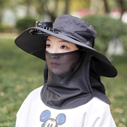 USB Rechargeable Sun Protection Hat with Cooling Fan