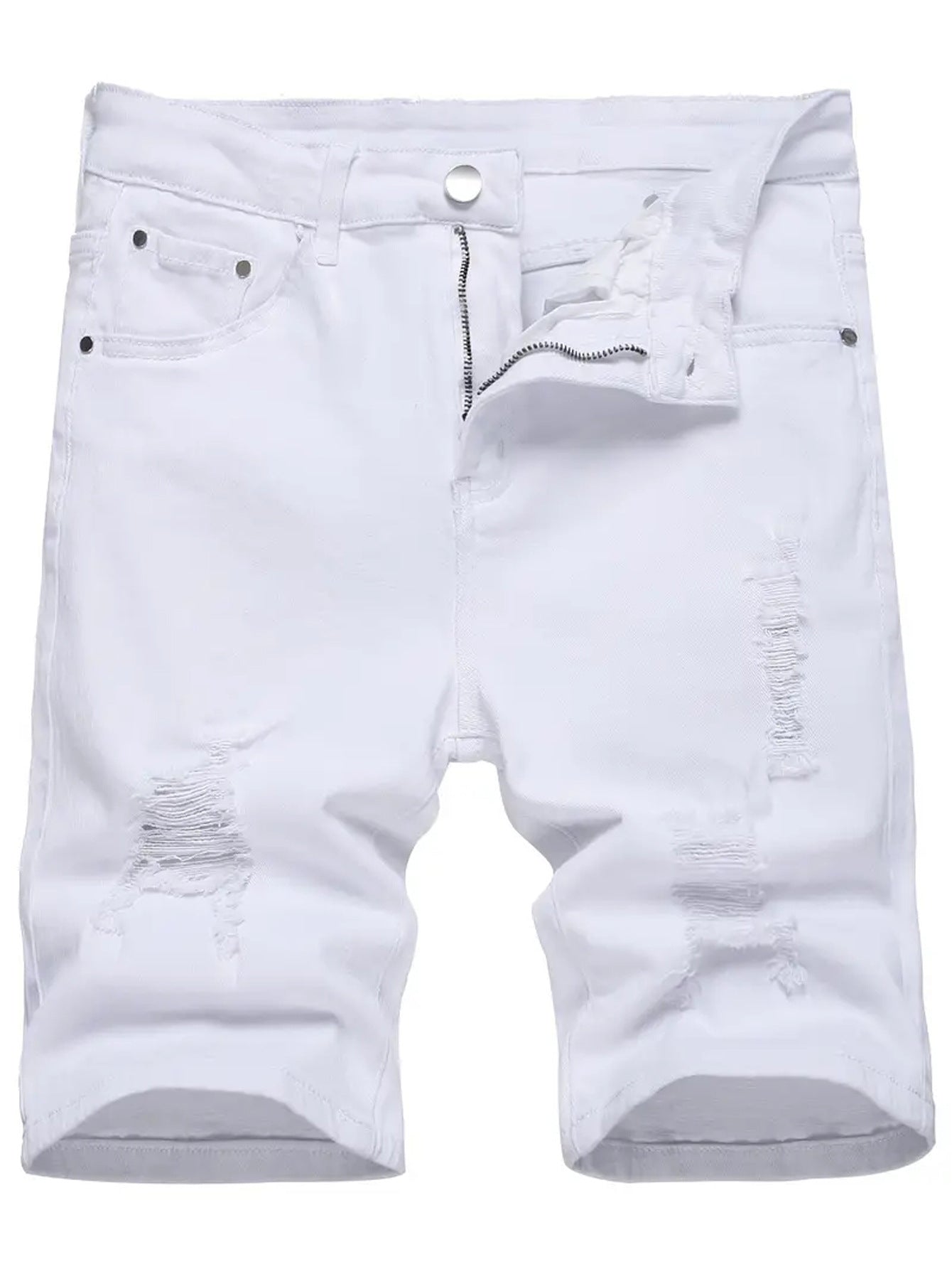 Men’s Ripped Denim Shorts