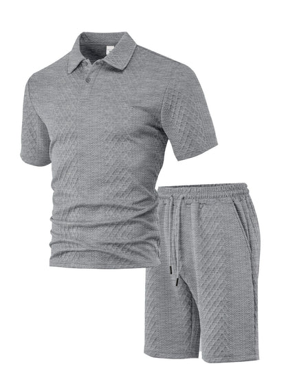 Trendy Textured Polo Shorts Outfit