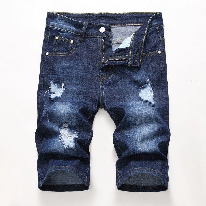 Men’s Ripped Denim Shorts