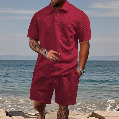 Trendy Textured Polo Shorts Outfit