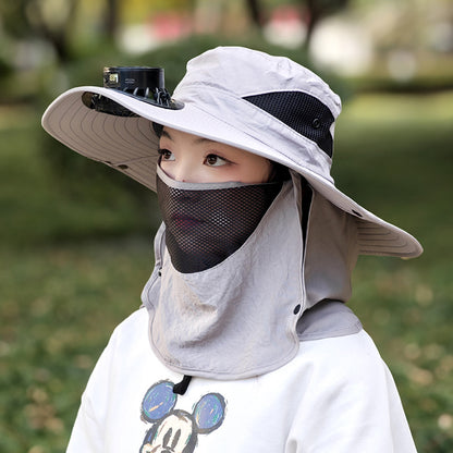 USB Rechargeable Sun Protection Hat with Cooling Fan