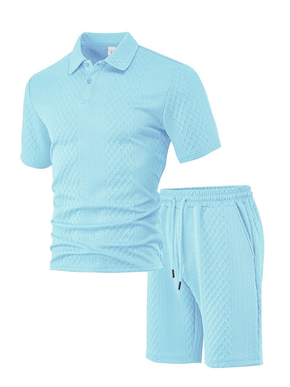 Trendy Textured Polo Shorts Outfit