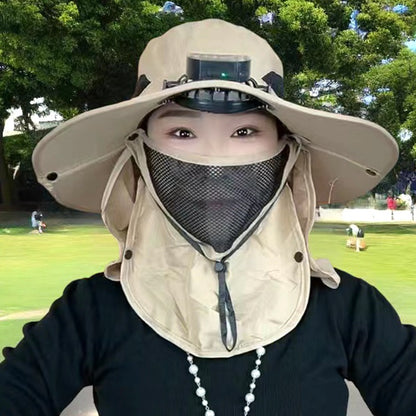 USB Rechargeable Sun Protection Hat with Cooling Fan
