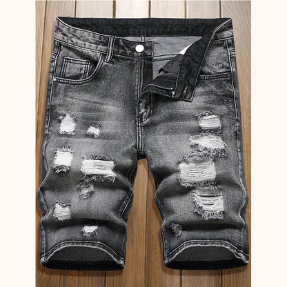 Men’s Ripped Denim Shorts