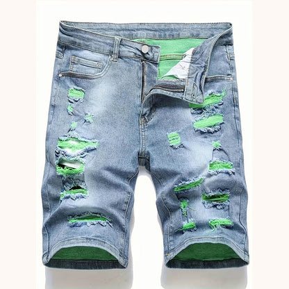 Men’s Ripped Denim Shorts