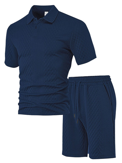 Trendy Textured Polo Shorts Outfit