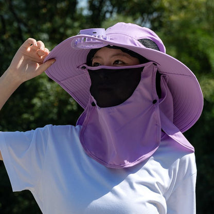 USB Rechargeable Sun Protection Hat with Cooling Fan