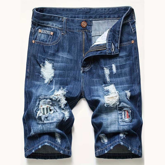 Men’s Ripped Denim Shorts