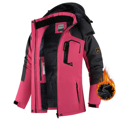Fleece-Lined Hooded Outdoor Jacket