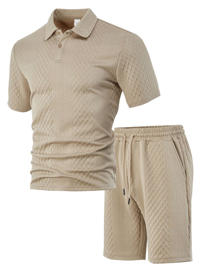 Trendy Textured Polo Shorts Outfit