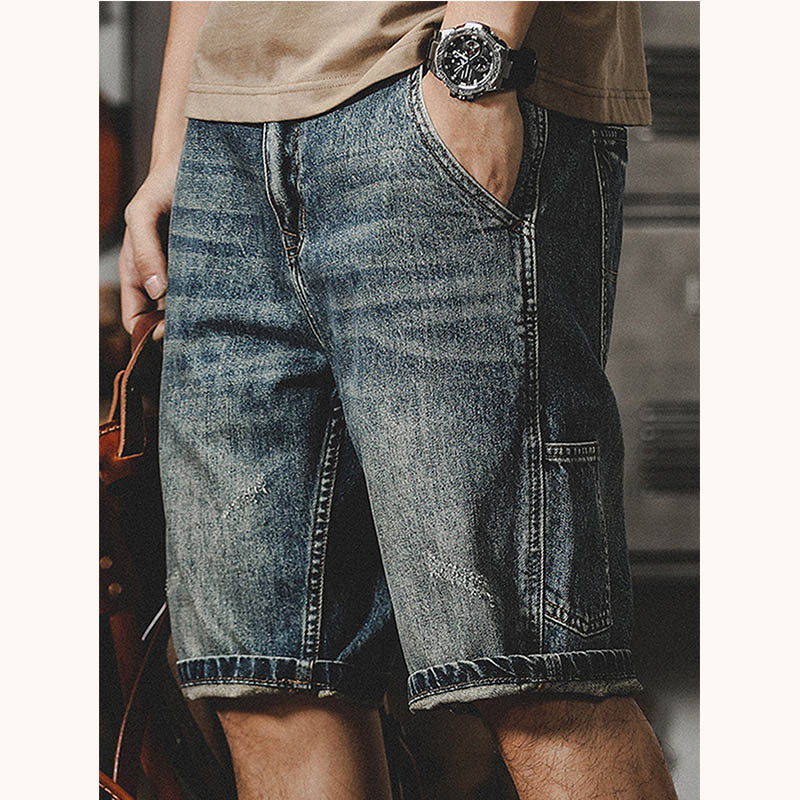 Men’s Ripped Denim Shorts
