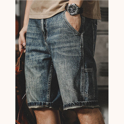 Men’s Ripped Denim Shorts