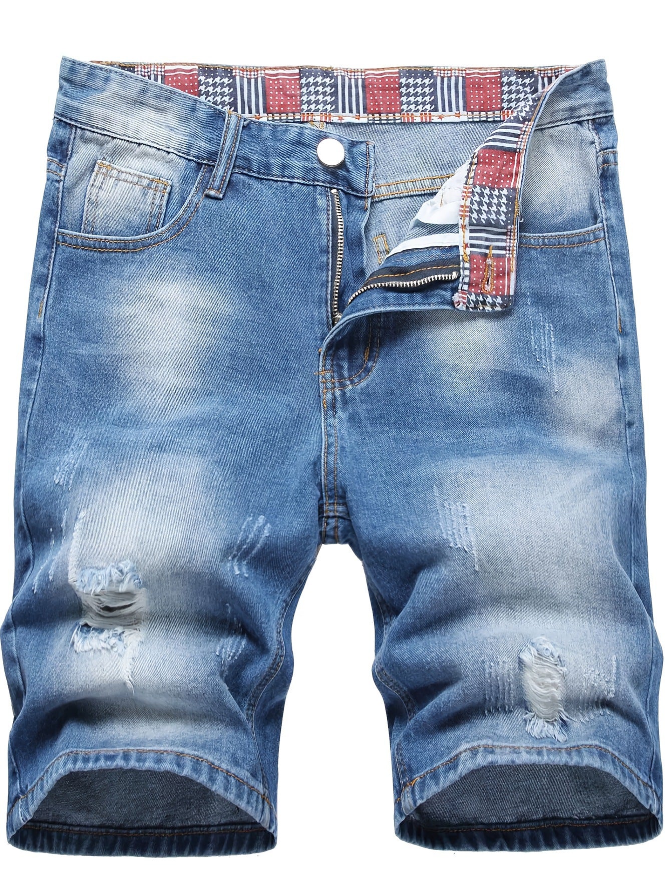 Men’s Ripped Denim Shorts