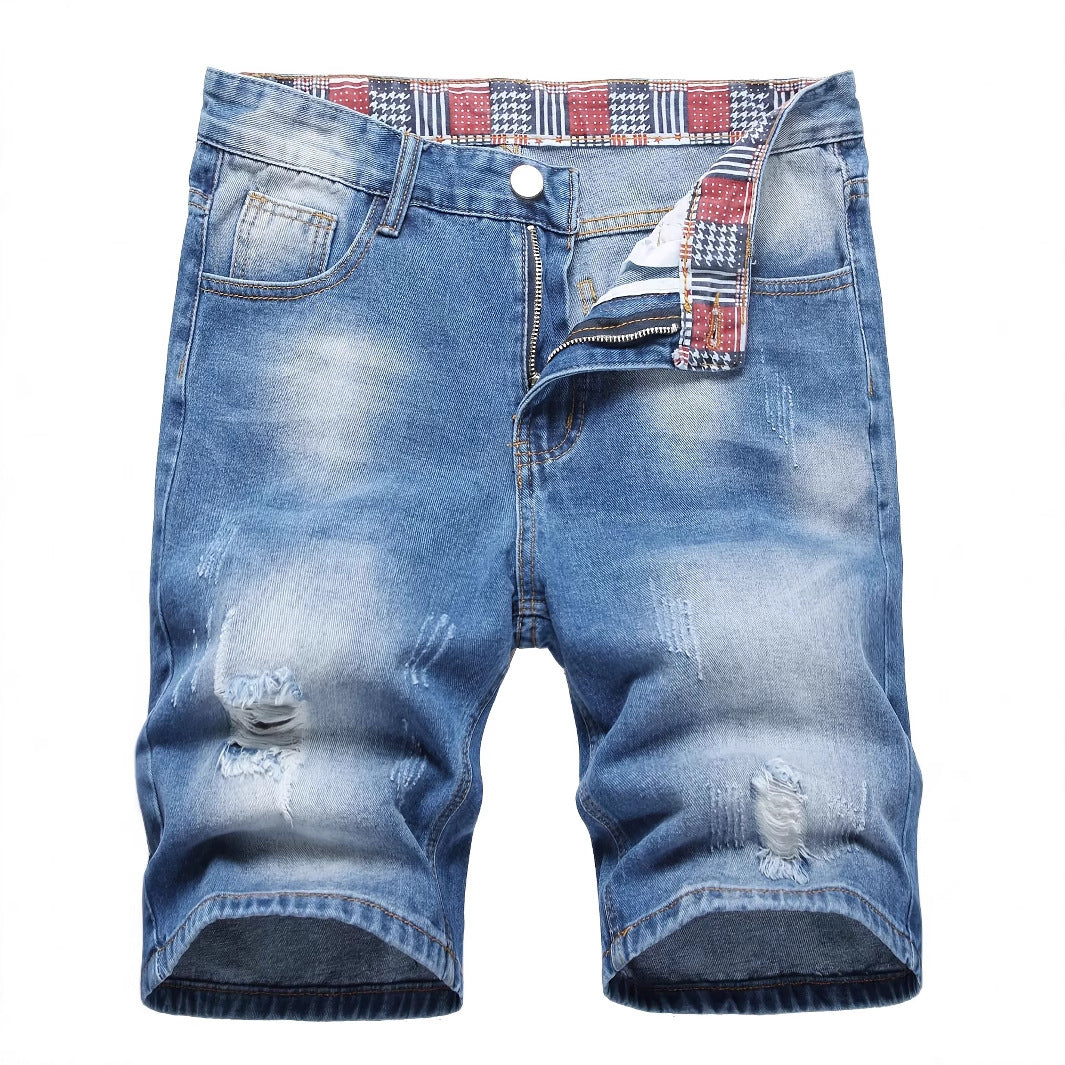 Men’s Ripped Denim Shorts