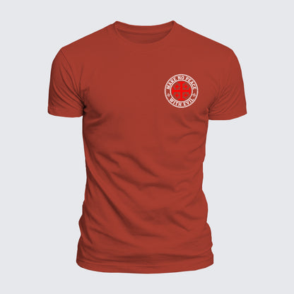 Luxe Mercerized Cotton Tee - Make No Peace with Evil Knight Templar Jerusalem Cross