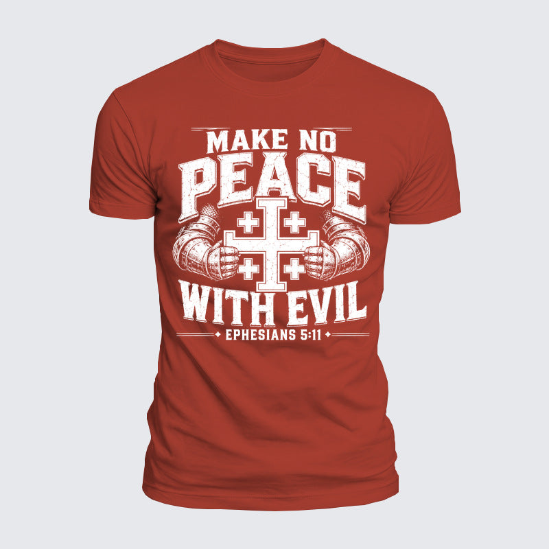 Luxe Mercerized Cotton Tee - Make No Peace with Evil