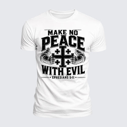 Luxe Mercerized Cotton Tee - Make No Peace with Evil
