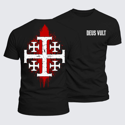 Luxe Mercerized Cotton Tee - Deus Vult: God Wills It