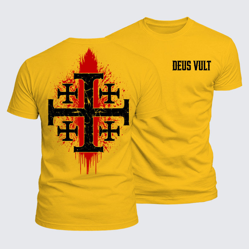 Luxe Mercerized Cotton Tee - Deus Vult: God Wills It