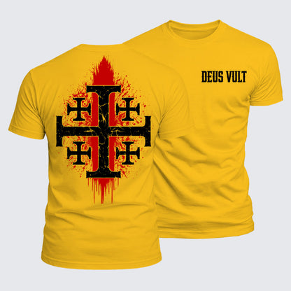 Luxe Mercerized Cotton Tee - Deus Vult: God Wills It