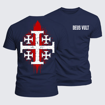 Luxe Mercerized Cotton Tee - Deus Vult: God Wills It