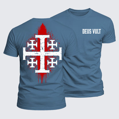 Luxe Mercerized Cotton Tee - Deus Vult: God Wills It