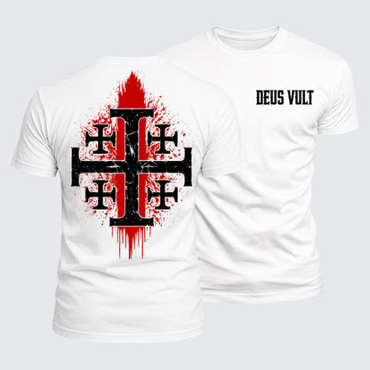 Luxe Mercerized Cotton Tee - Deus Vult: God Wills It