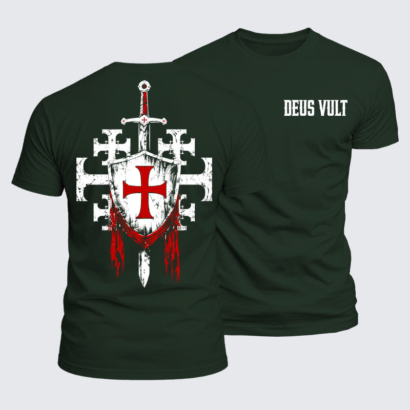 Luxe Mercerized Cotton Tee - Deus Vult: God Wills It