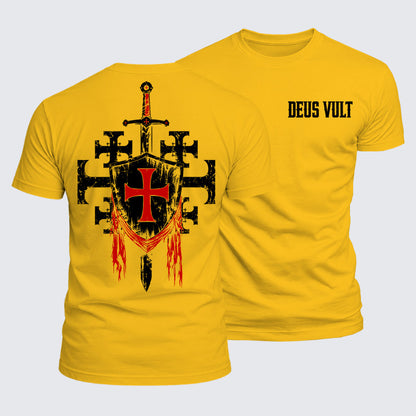 Luxe Mercerized Cotton Tee - Deus Vult: God Wills It