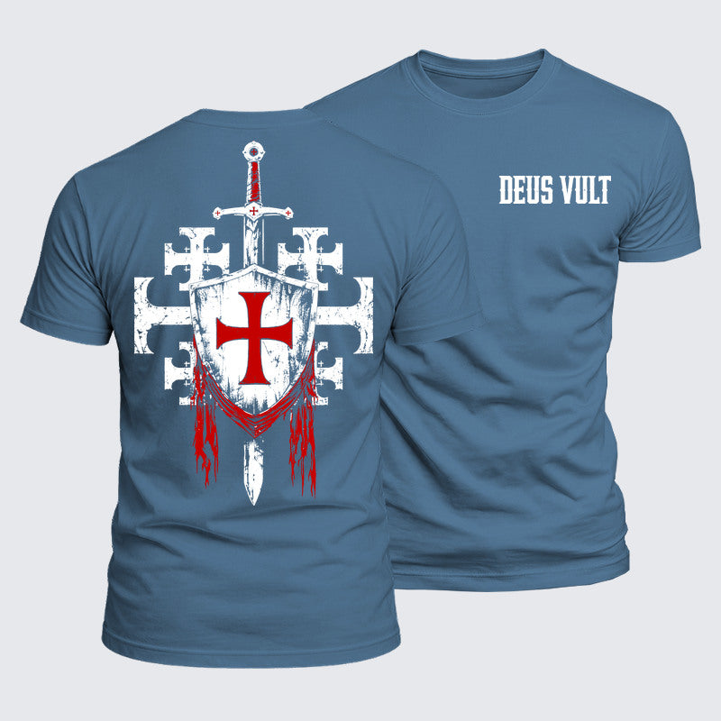 Luxe Mercerized Cotton Tee - Deus Vult: God Wills It