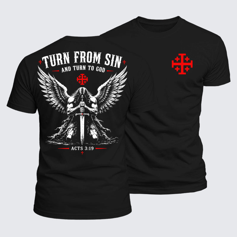Luxe Mercerized Cotton Tee - Turn From Sin And Turn To God